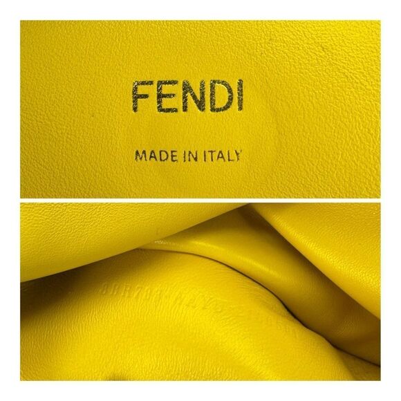 Fendi Lace Yellow Chain Baguette Shoulder Bag - Picture 13 of 16